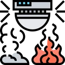 Fire alarm detector icon